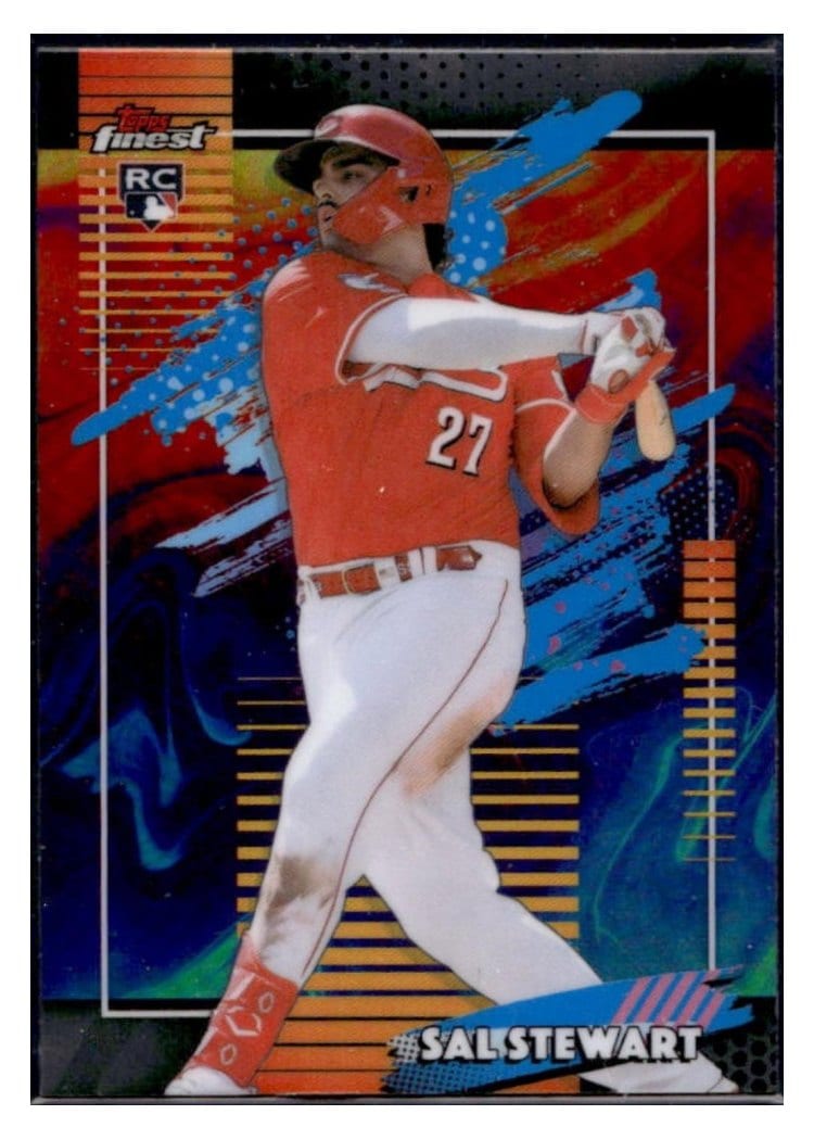 2026 Topps Finest Sal Stewart Oil Spill Refractor #179 card