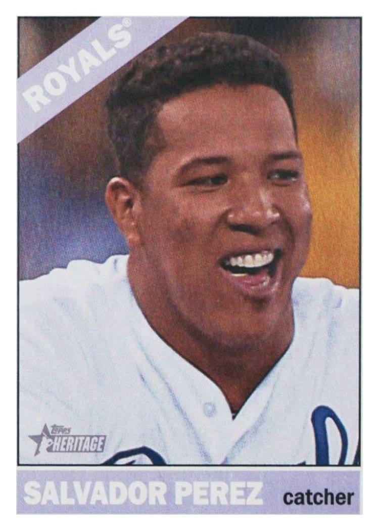 2015 Topps Heritage Base Set Salvador Perez #308 card