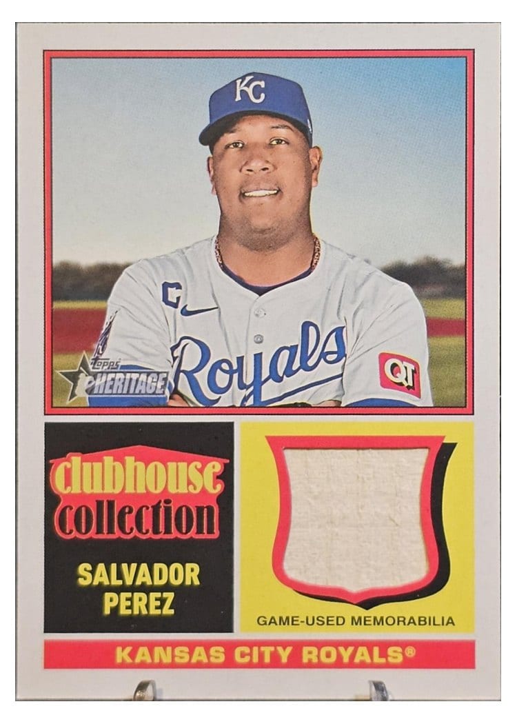 2025 Topps Heritage Clubhouse Collection Relics Salvador Perez #CCR-SP card