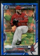 2021 Bowman Draft Sapphire Edition Base Set Sam Bachman #BDC-196 card
