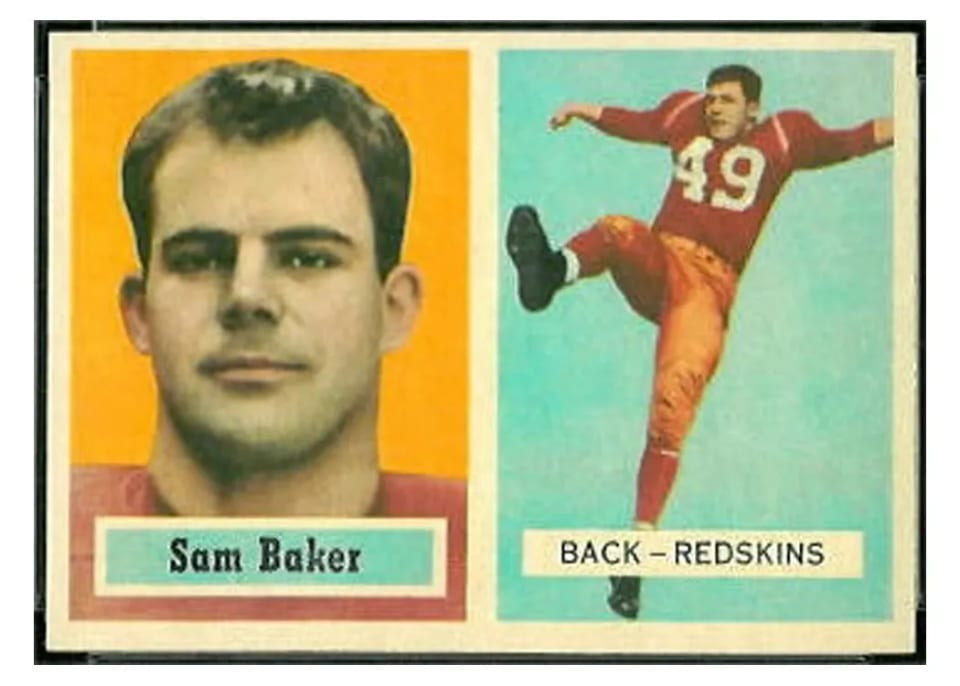 1957 Topps Sam Baker #72 card