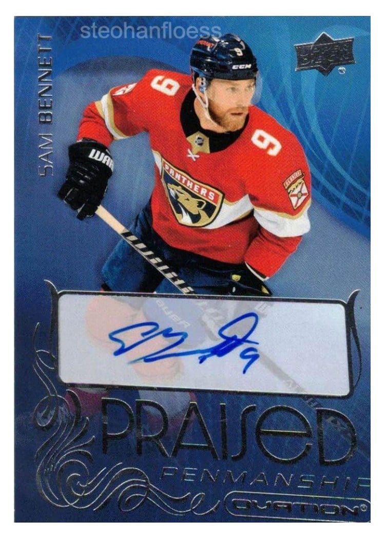 2021-22 Upper Deck Ovation Praised Penmanship Sam Bennett #PP-SB card