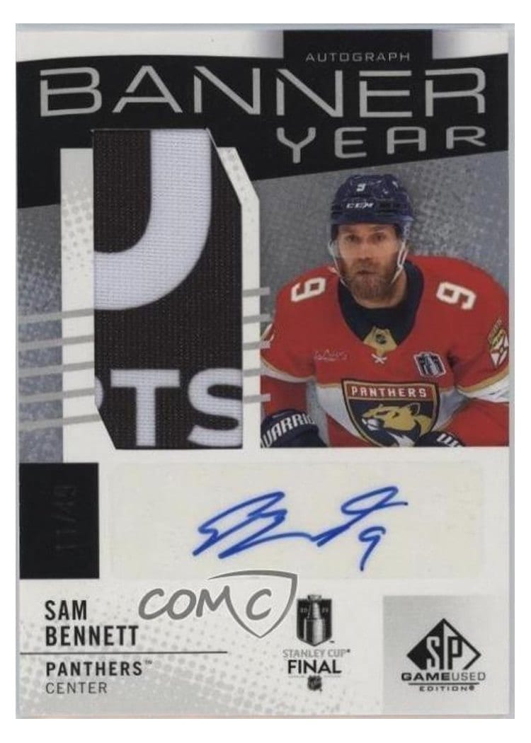 2025-26 SP Game Used 2025 Stanley Cup Finals Banner Year Autograph Relics Sam Bennett #BYA-SB card