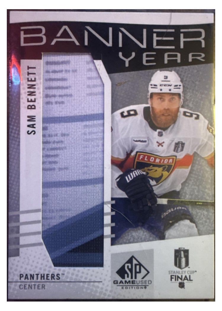 2025-26 SP Game Used 2025 Stanley Cup Finals Banner Year Relics Sam Bennett #BYSC-SB card
