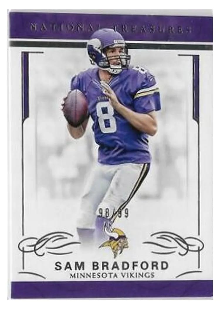 2016 Panini National Treasures Sam Bradford #59 card