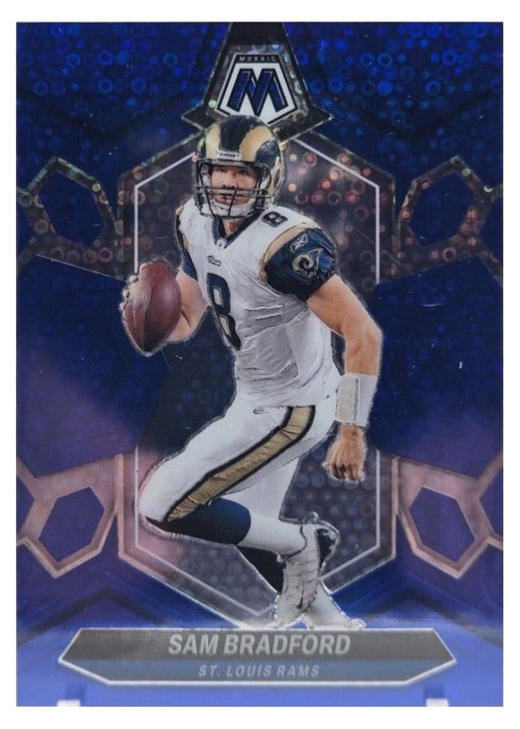 2024 Panini Mosaic Base Set Sam Bradford No Huddle Blue #242
