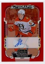 2025-26 O-Pee-Chee Platinum Red Rainbow Autos Sam Colangelo #RA-SA card