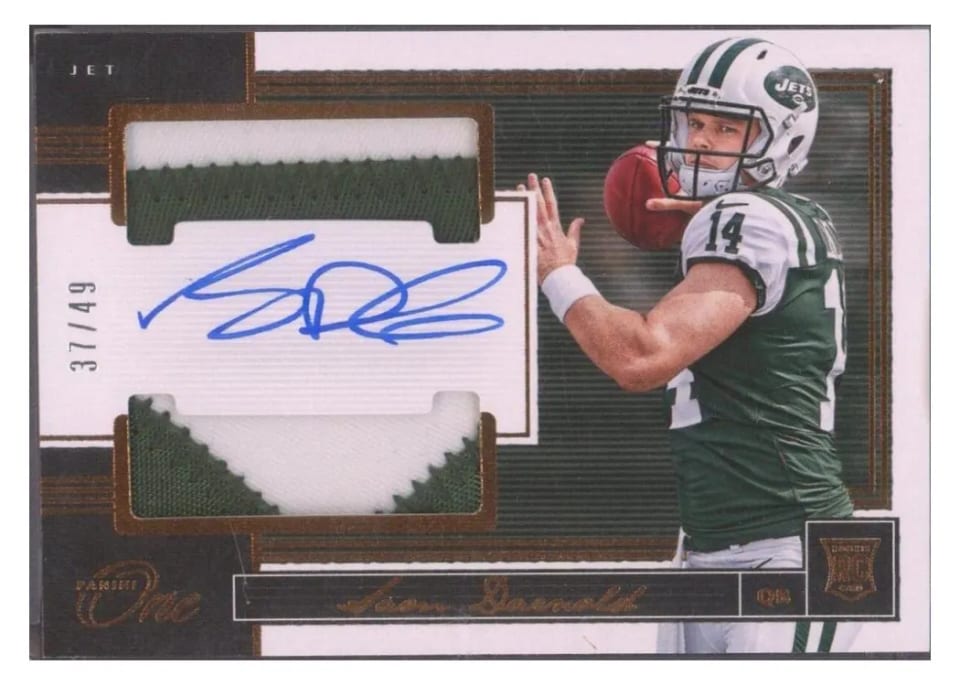 2018 Panini One Sam Darnold #67 card