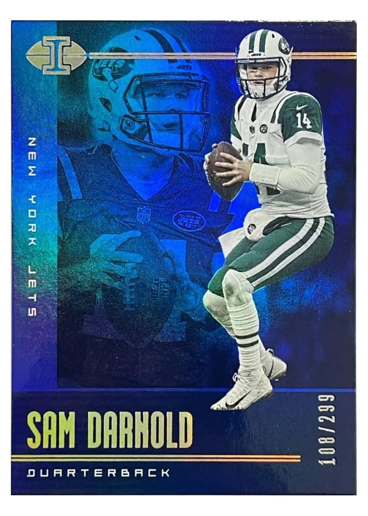 2019 Panini Illusions Sam Darnold Blue #9 card