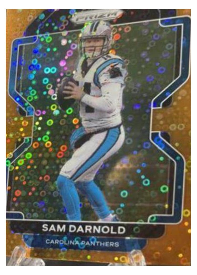 2021 Panini Prizm Base Set Sam Darnold Orange Disco Prizm #314 card