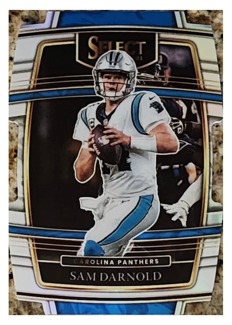 2021 Panini Select Base Set Sam Darnold Silver Die Cut #7 card