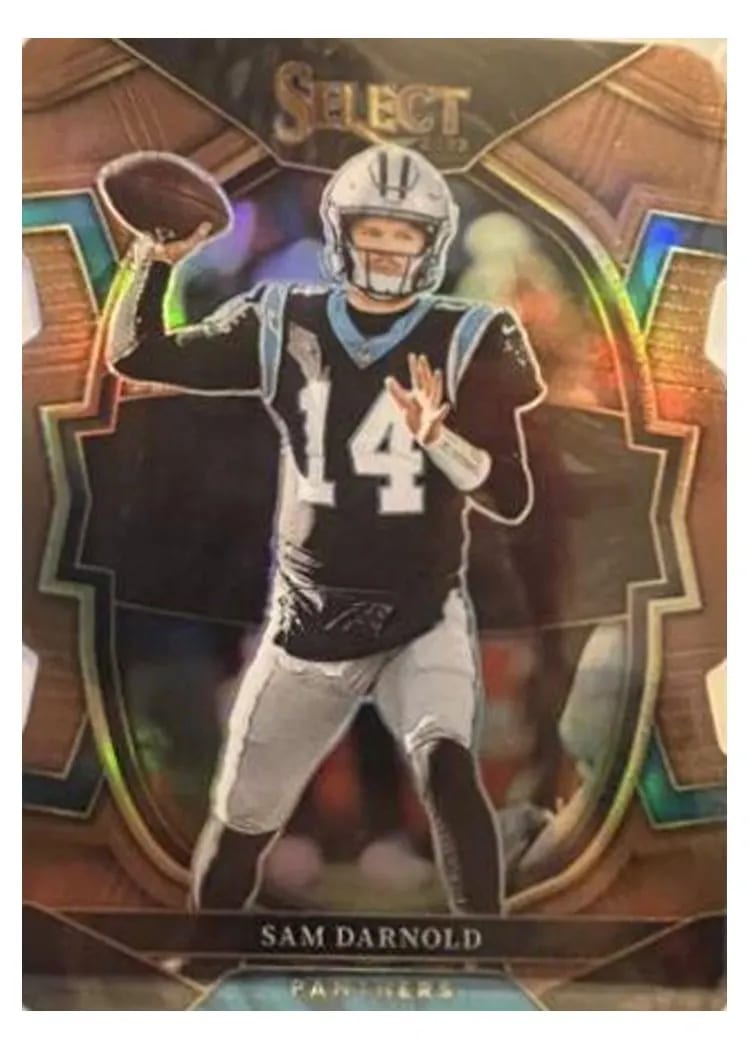 2022 Panini Select Base Set Sam Darnold Copper Die Cut #33 card