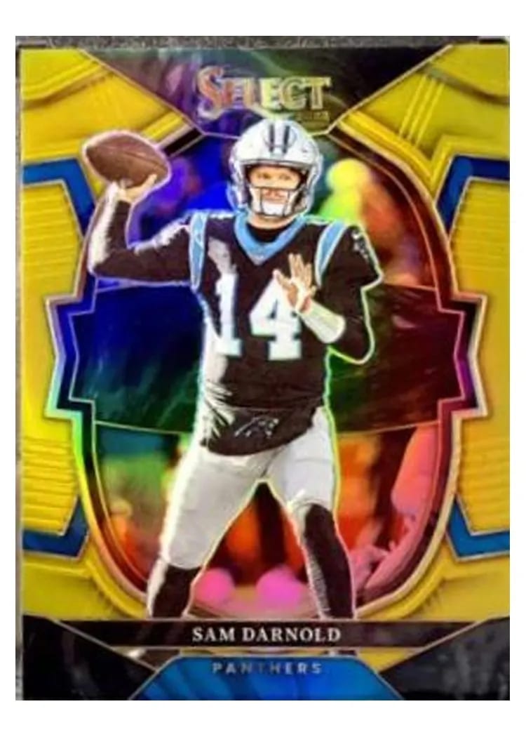 2022 Panini Select Base Set Sam Darnold Gold #33 card