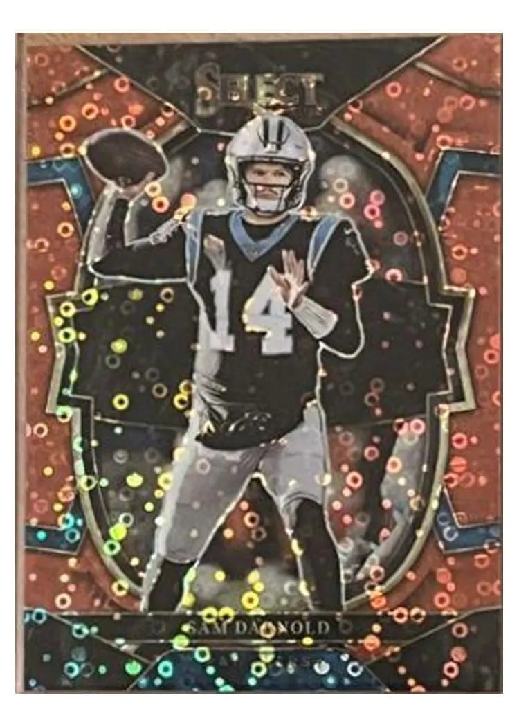 2022 Panini Select Base Set Sam Darnold Red Disco #33 card