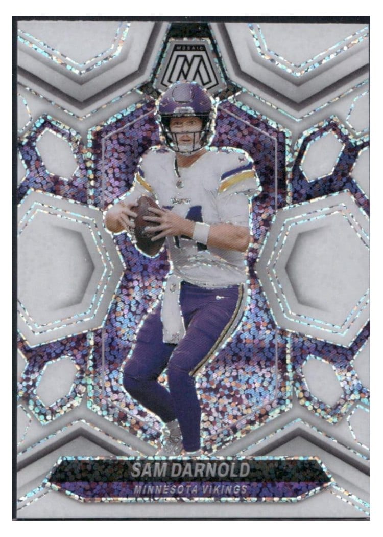 2024 Panini Mosaic Base Set Sam Darnold White Sparkle #141 card