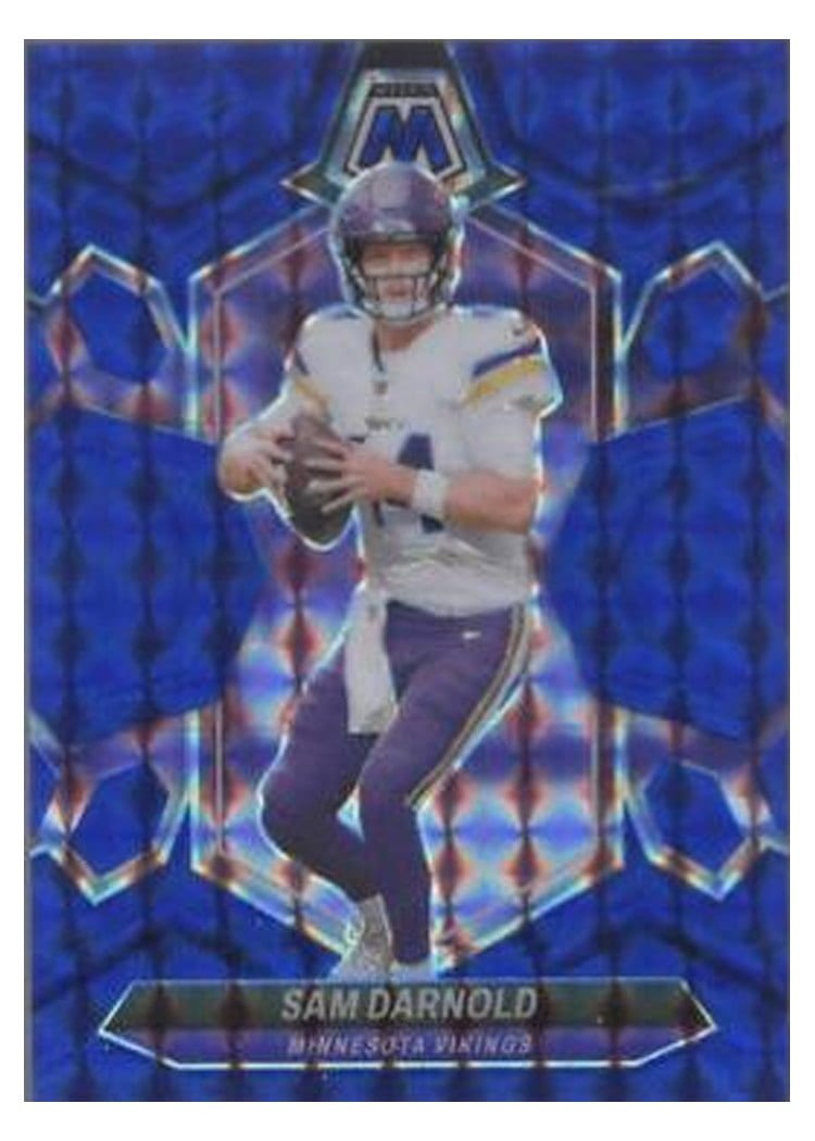 2024 Panini Mosaic Base Set Sam Darnold Blue #141 card