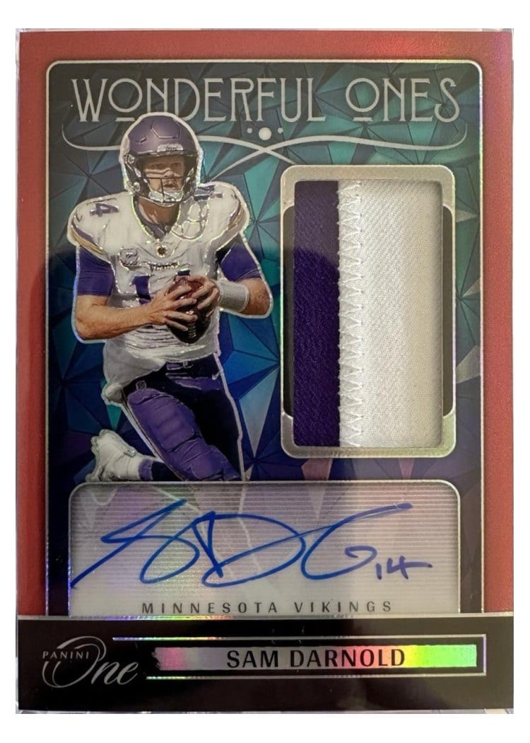 2024 Panini One Wonderful Ones Autographs Sam Darnold #371 card