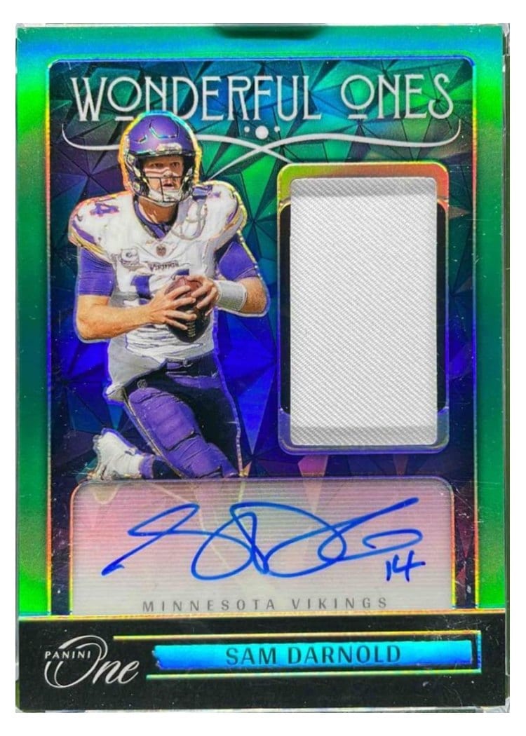 2024 Panini One Wonderful Ones Autographs Sam Darnold #371 card