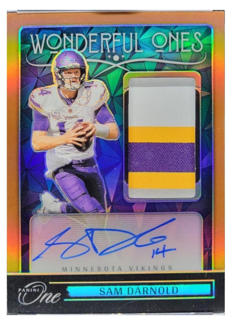 2024 Panini One Wonderful Ones Autographs Sam Darnold #371 card