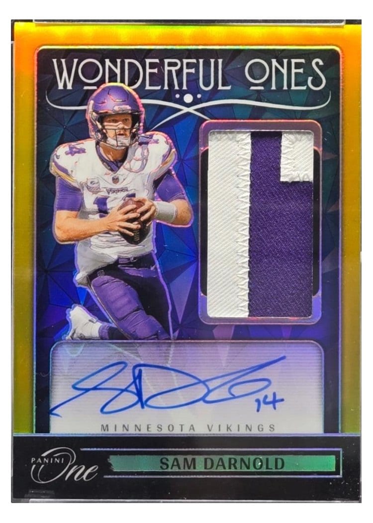 2024 Panini One Wonderful Ones Autographs Sam Darnold #371 card