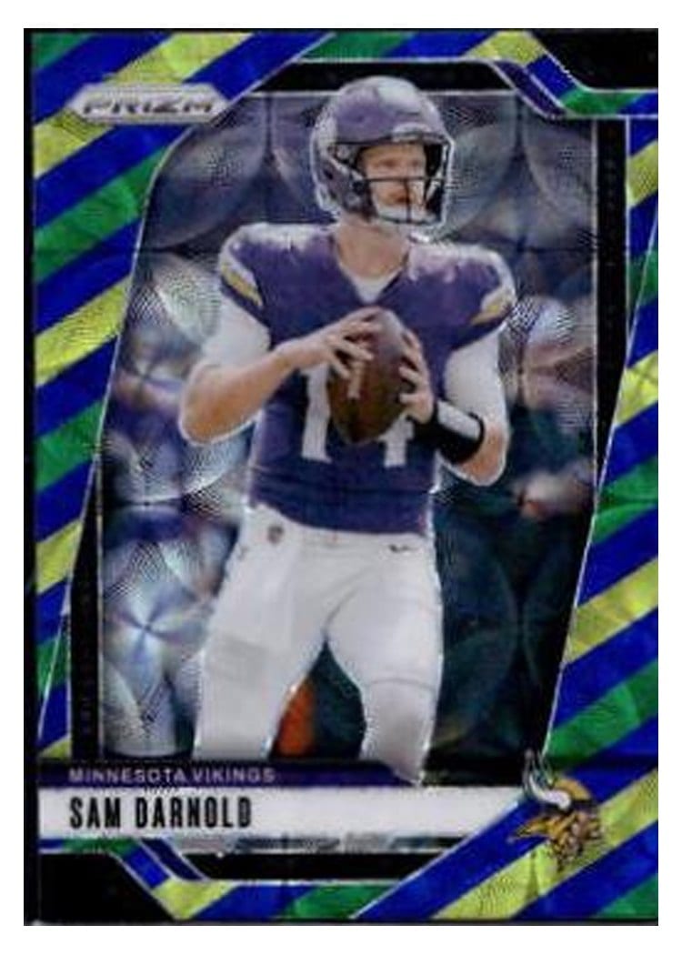 2024 Panini Prizm Base Set Sam Darnold Choice Blue Yellow Green #185 card