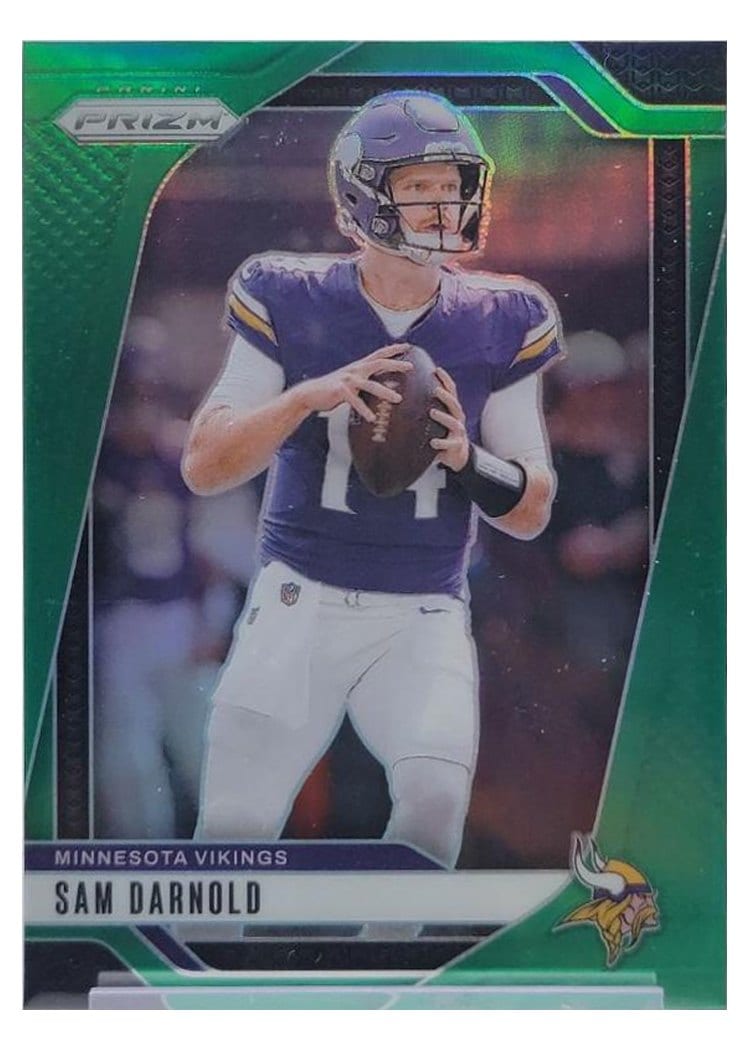 2024 Panini Prizm Base Set Sam Darnold Green #185 card