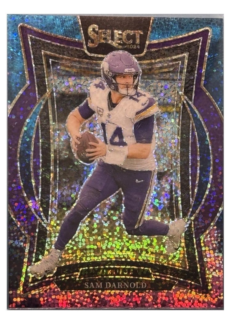 2024 Panini Select Base Set Sam Darnold Cosmic Prizm #92 card