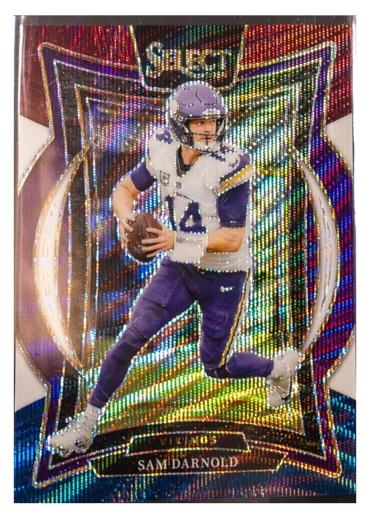 2024 Panini Select Base Set Sam Darnold Tri-Color Prizm #92 card