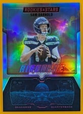 2025 Panini Rookies & Stars Airborne Sam Darnold #19 card