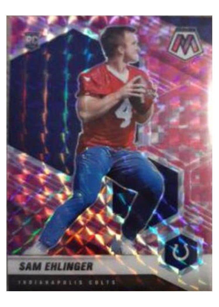 2021 Panini Mosaic Base Set Sam Ehlinger Camo Pink Mosaic #372 card