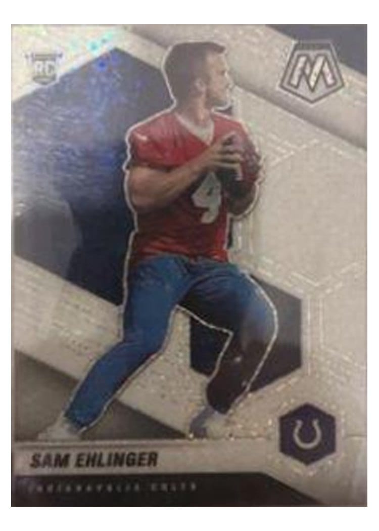 2021 Panini Mosaic Base Set Sam Ehlinger White Sparkle #372 card
