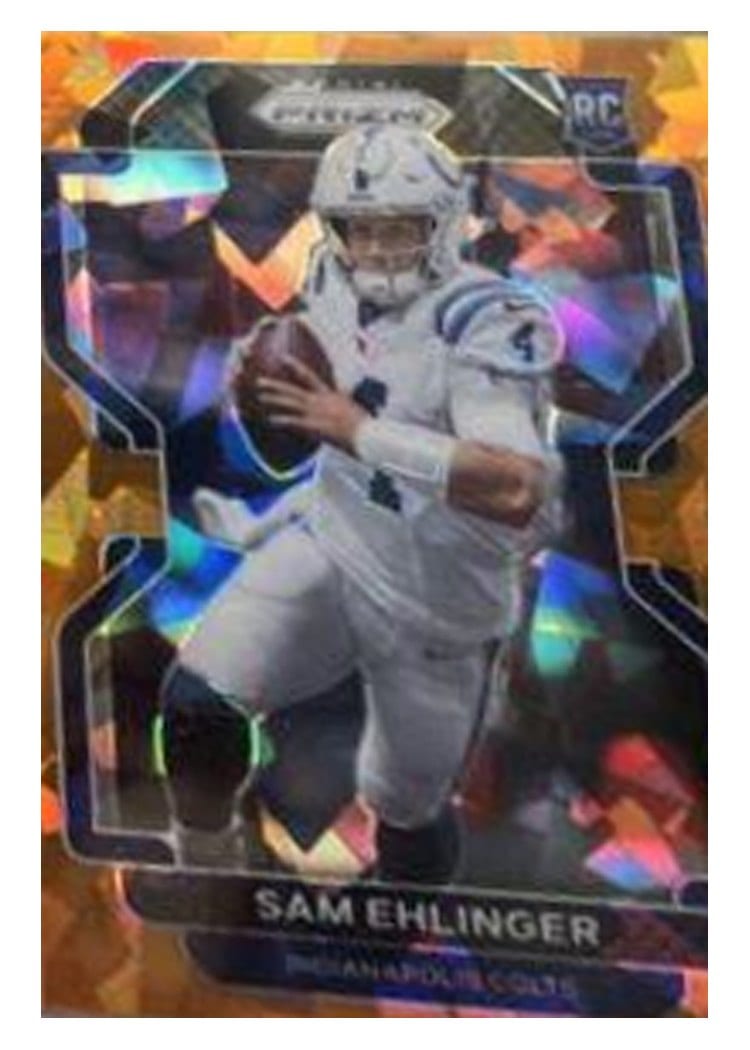 2021 Panini Prizm Base Set Sam Ehlinger Orange Ice Prizm #395 card
