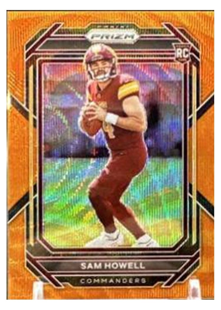 2022 Panini Prizm Sam Howell Orange Wave #306 card