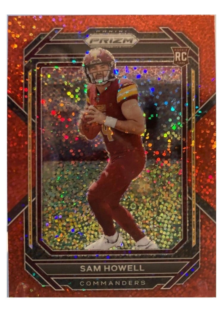 2022 Panini Prizm Sam Howell Red Sparkle #306 card