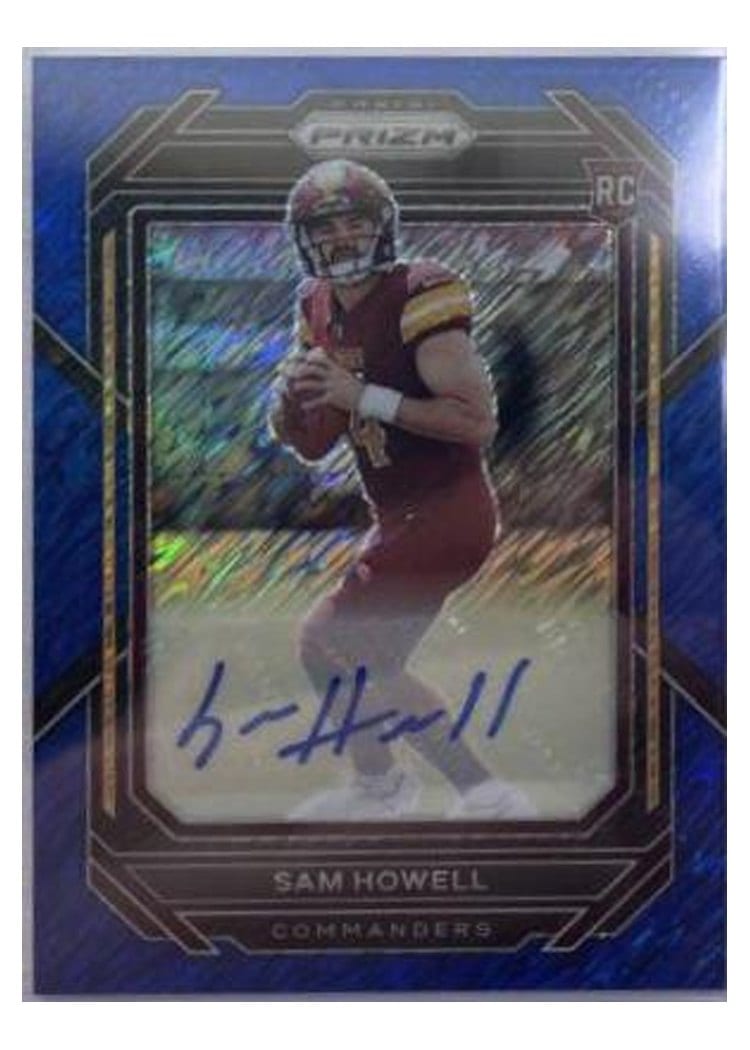 2022 Panini Prizm Sam Howell Autograph Blue Shimmer #306 card