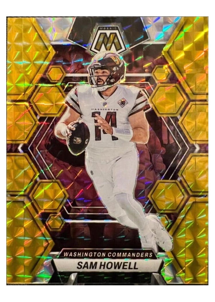 2023 Panini Mosaic Base Set Sam Howell Gold #243 card