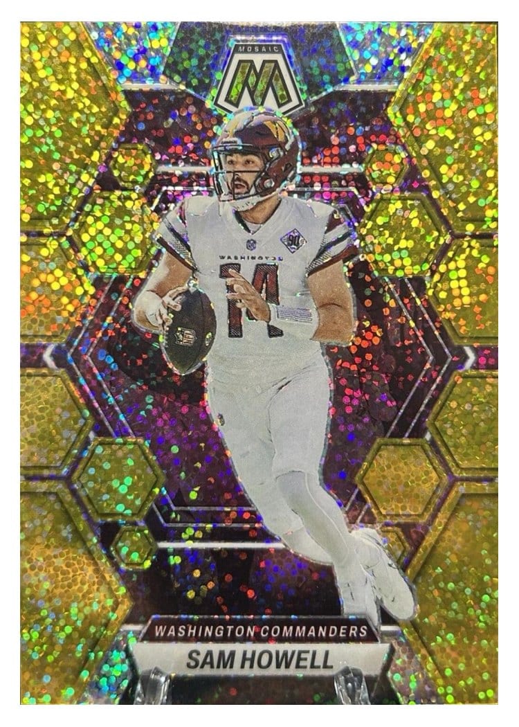 2023 Panini Mosaic Base Set Sam Howell Gold Sparkle #243 card