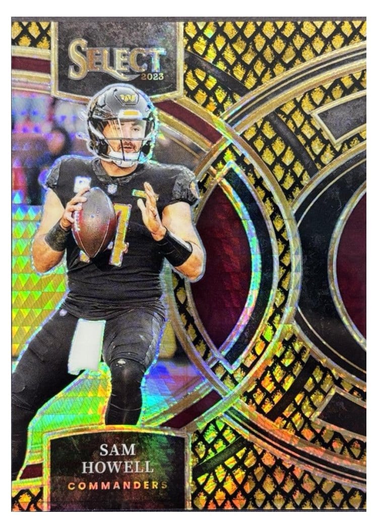2023 Panini Select Base Set Sam Howell Dragon Scale Gold Prizm #158 card