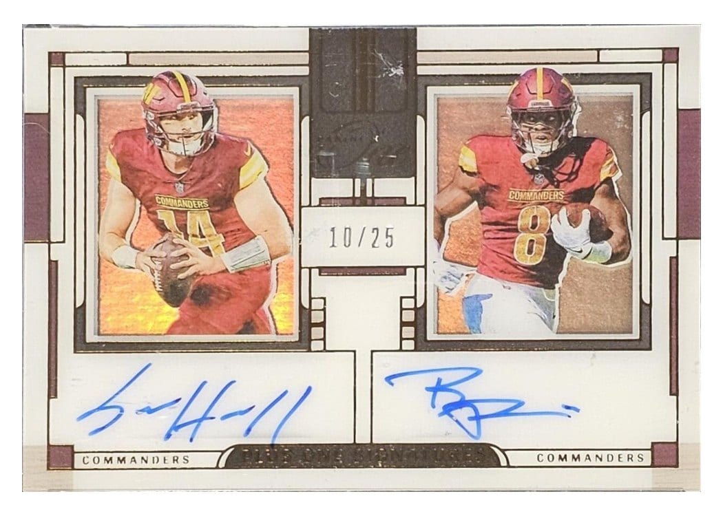 2023 Panini One Plus One Signatures Sam Howell/Brian Robinson Jr. #150 card