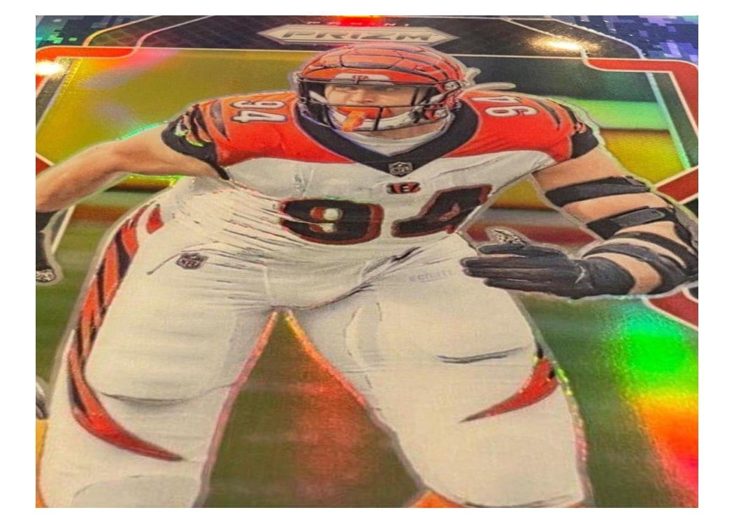 2021 Panini Prizm Base Set Sam Hubbard Navy Camo Prizm #277 card