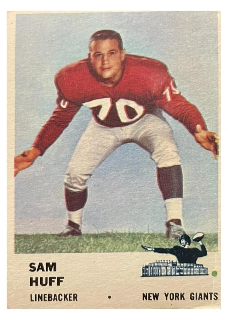 1961 Fleer Sam Huff #74 card