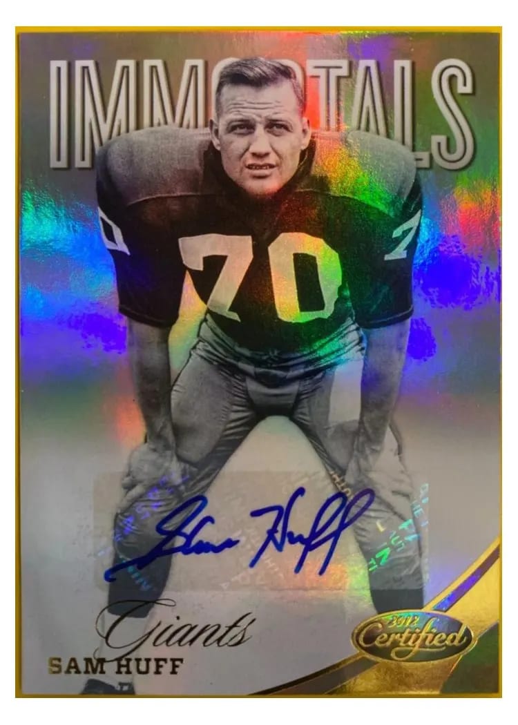 2012 Panini Certified Sam Huff #197 card