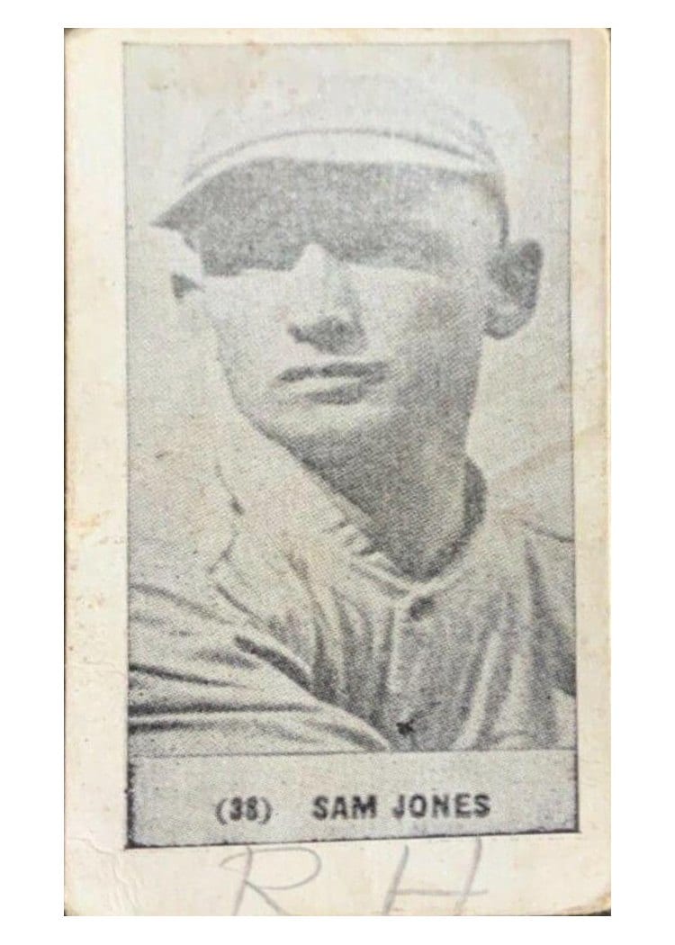 1928 Yuengling's Ice Cream Sam Jones #38 card