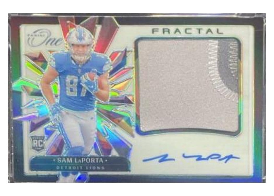 2023 Panini One Rookie Fractal Sam LaPorta #386 card