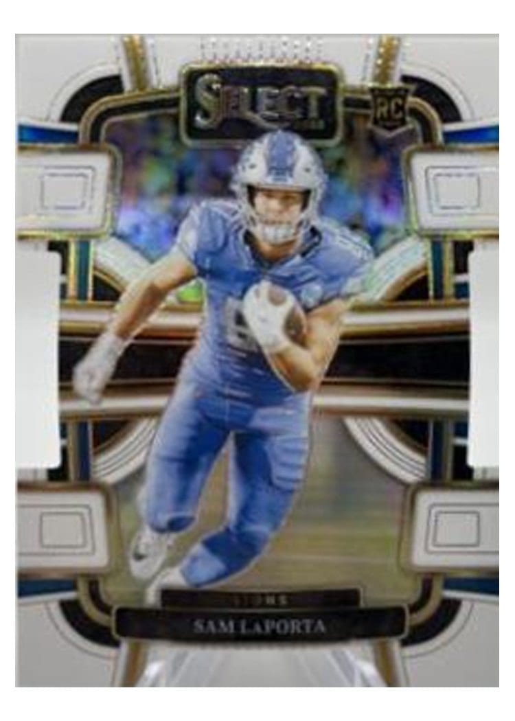 2023 Panini Select Sam LaPorta White Prizm Die-Cut #35 card