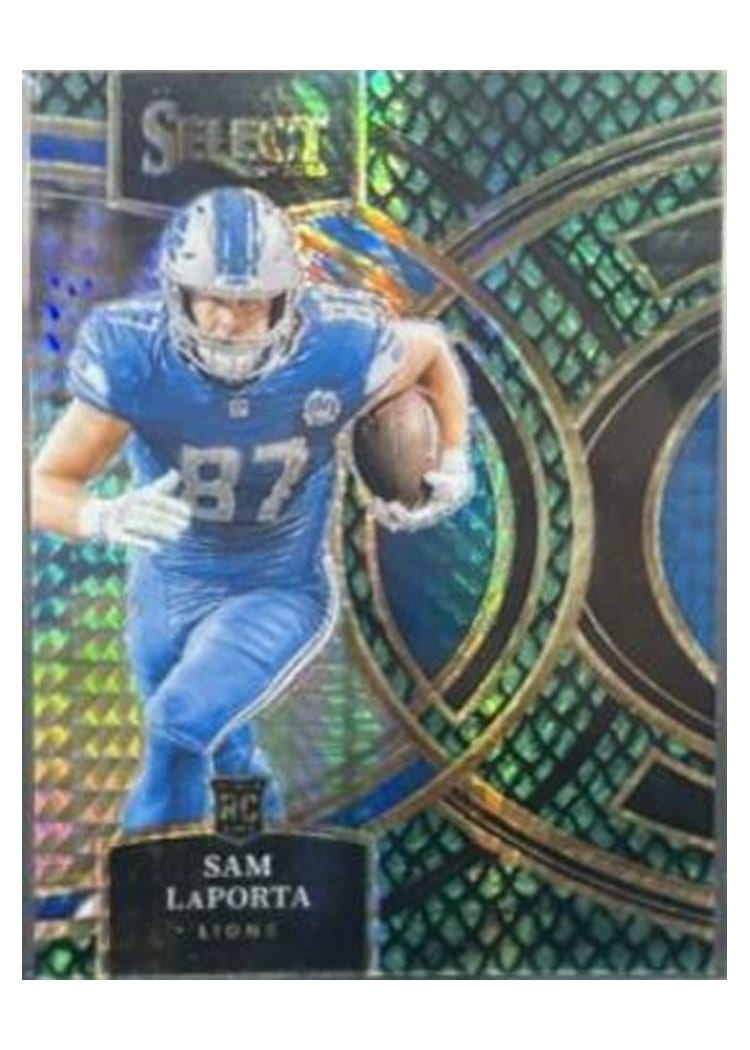2023 Panini Select Base Set Sam LaPorta Dragon Scale Prizm #106 card