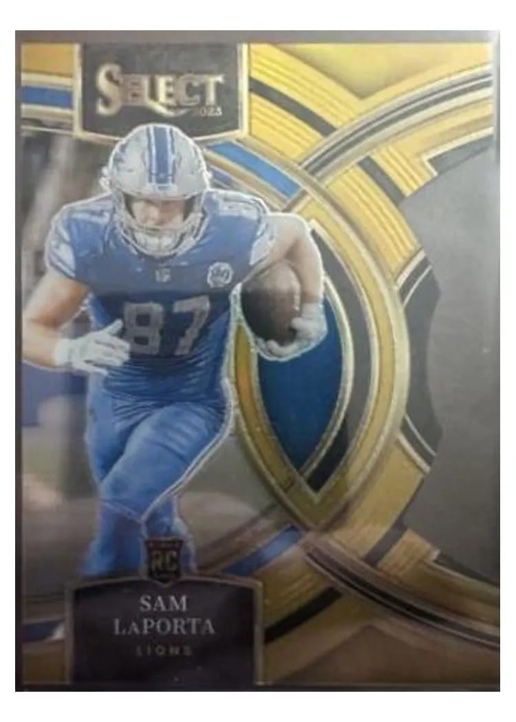 2023 Panini Select Base Set Sam LaPorta Gold Prizm Die-Cut #106 card