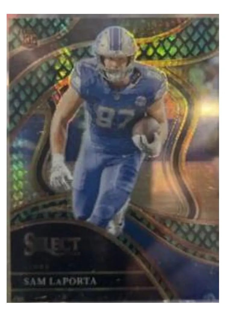 2023 Panini Select Base Set Sam LaPorta Dragon Scale Prizm #221 card