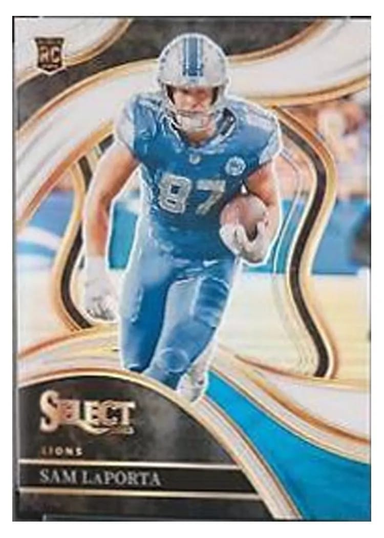 2023 Panini Select Base Set Sam LaPorta White Prizm #221 card