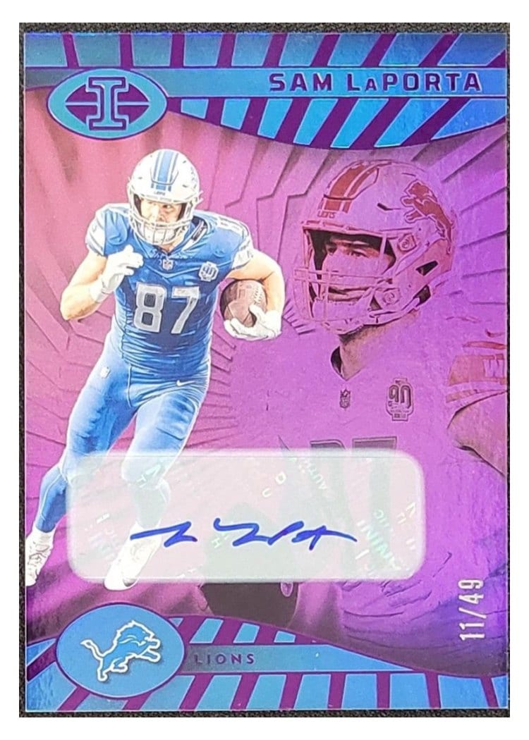 2024 Panini Illusions Base Trophy Collection Signatures Sam LaPorta #27 card